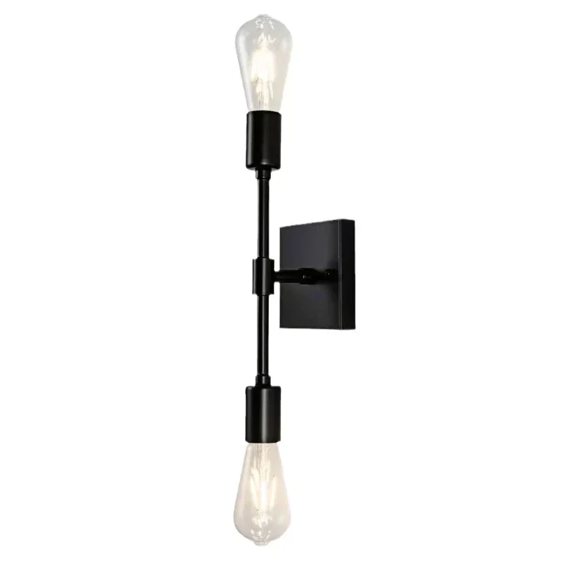 American Double-Headed LED Edison Wall Lamps, Lâmpadas de Ferro Simples, Quarto, Sala, Banheiro, Banheiro