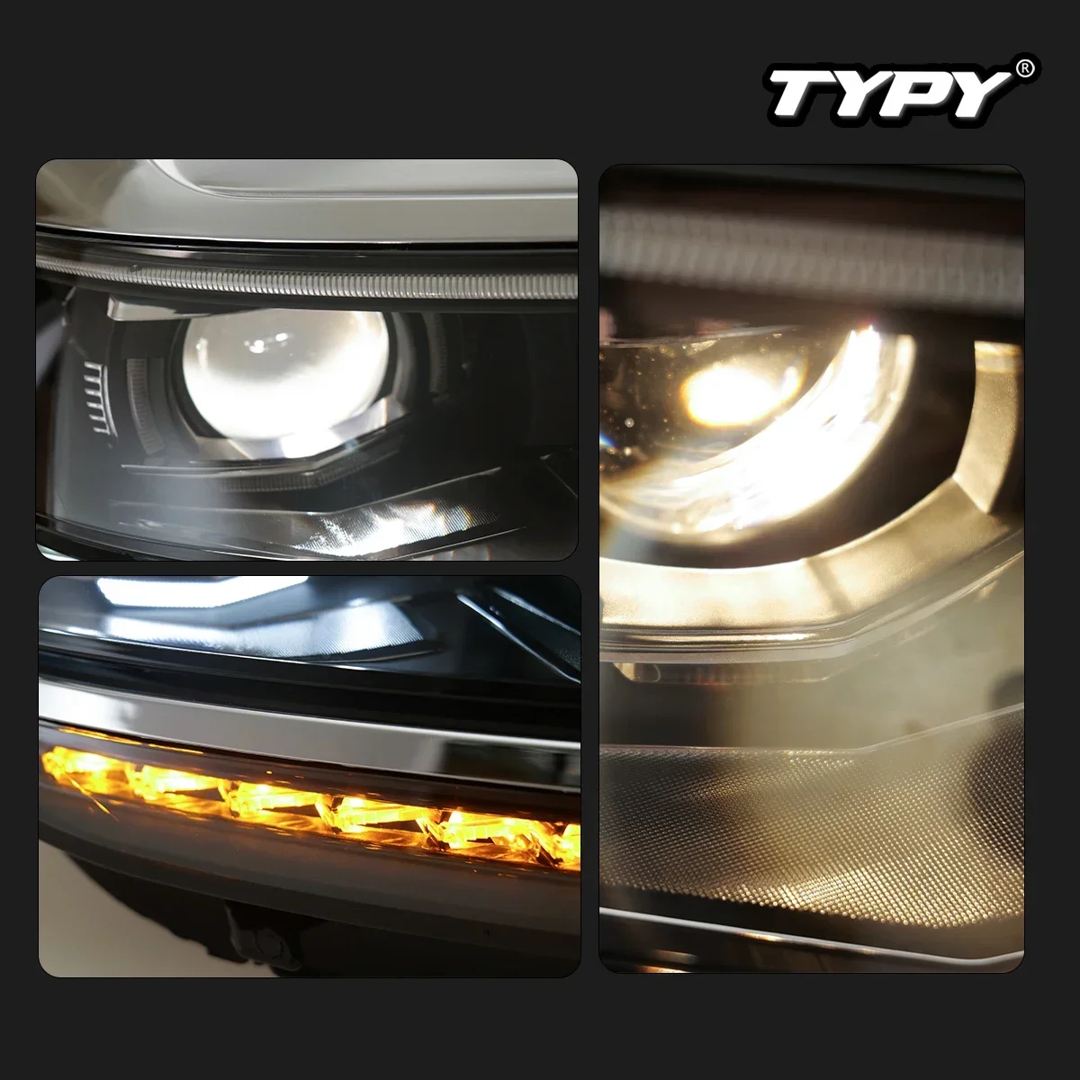 TYPY Car Lights For VW Tiguan Headlight LED Projetor head Lamp Daytime Running Light 2017-2021 Automotive Accessories
