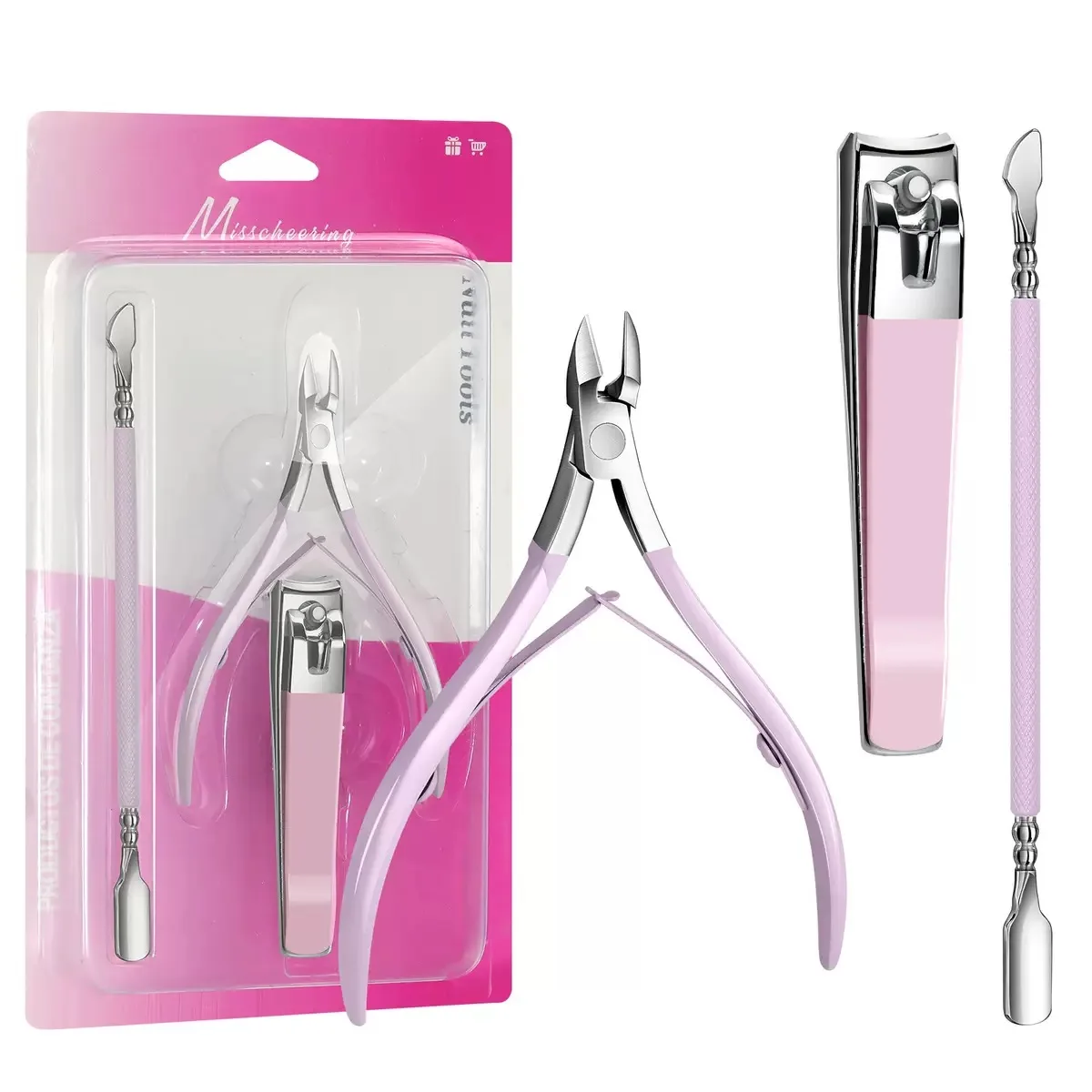 

3 Pcs Professional Cuticle Cutter Nail Nippers Scissors Manicure Pusher Dead Skin Remover Nail Cuticle Remover Tool