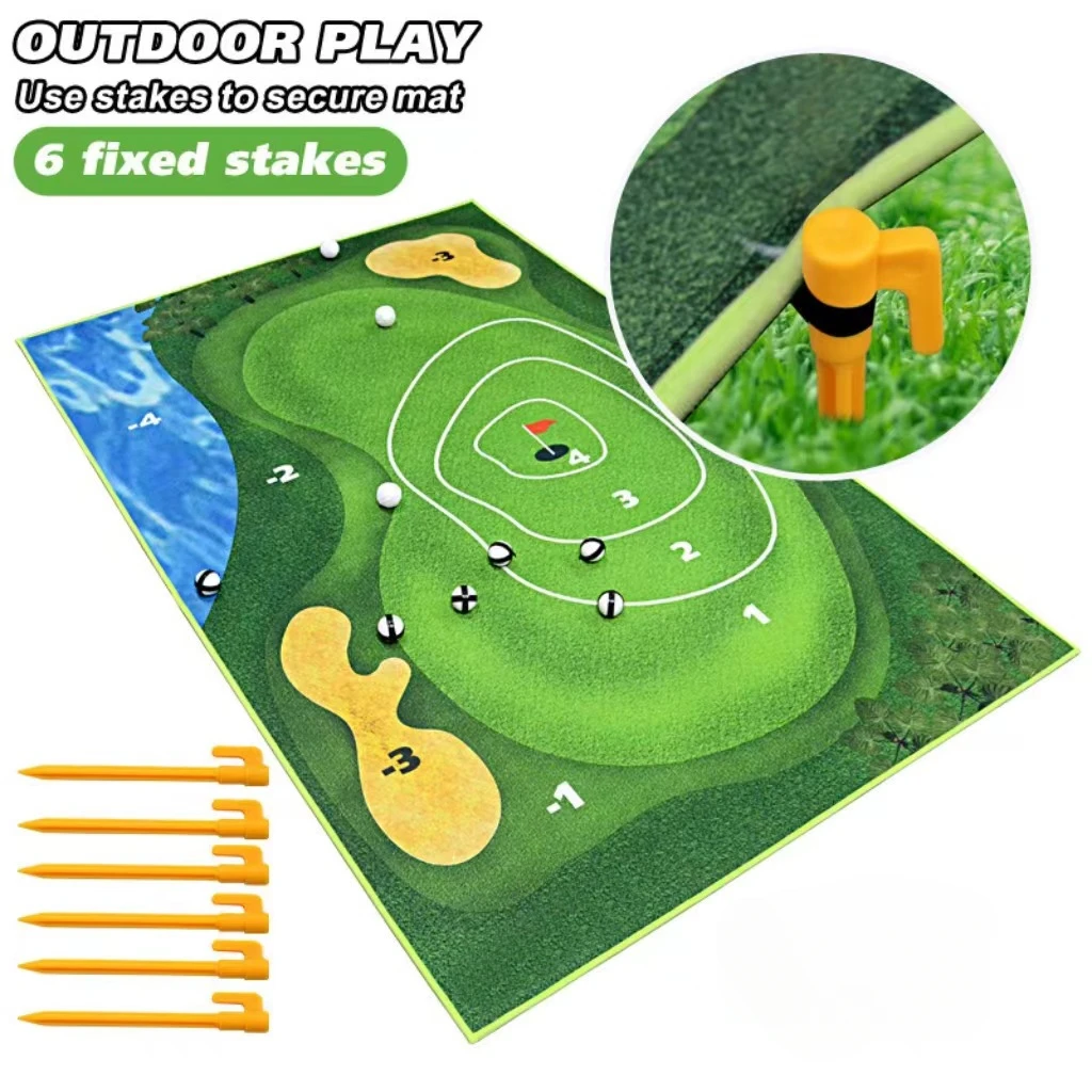 Parent Child Interactive Sports Leisure Golf Game Strike Pad Set Golf Outdoor Strike Pad Camping Tourism Play New Golf Pad