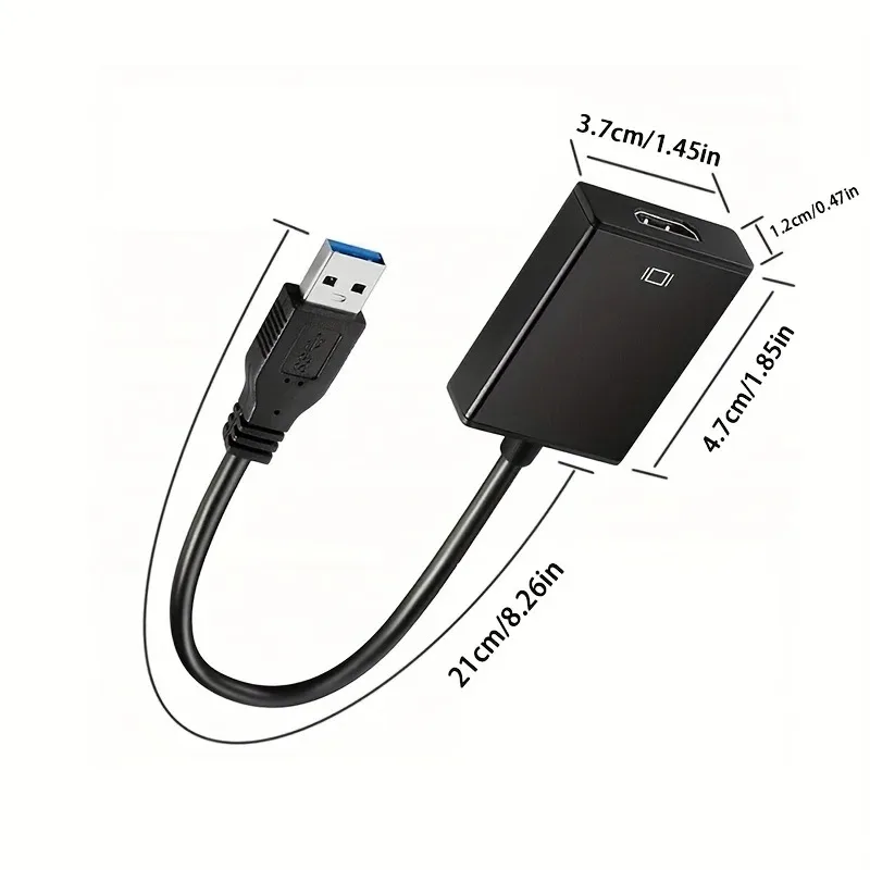 USB 3.0 to HDMI‑Compatible Converter 1080P Multi‑Display External Video Graphic Adapter for PC Laptop Projector Monitor