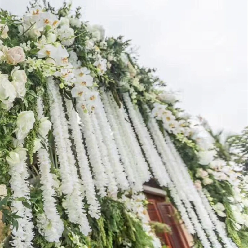 5/10PCS Glyzinien Künstliche Hängende Blumenrebe für Bogen Hintergrund Dekor Hochzeit Home Dekoration Seide Glyzinien String Gefälschte Blume – Detail 4
