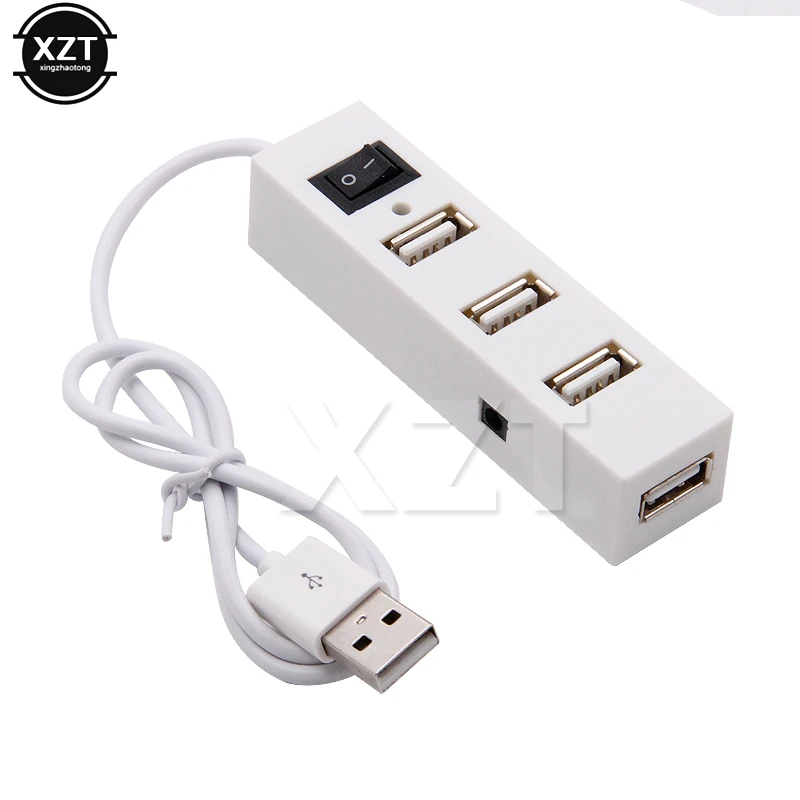 Mini 4-Port USB HUB USB Spliter Hub Adapter High Speed Hub USB 2.0 Splitter Converter All In One For PC Computer Accessories