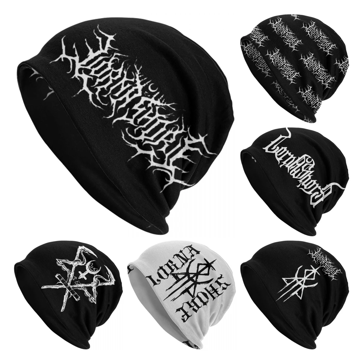 Men Women Lorna Shore Logo Slouchy Beanies Merch Heavy Metal Punk Bonnet Knitting Hats Streetwear Warm Caps Birthday Gifts Idea