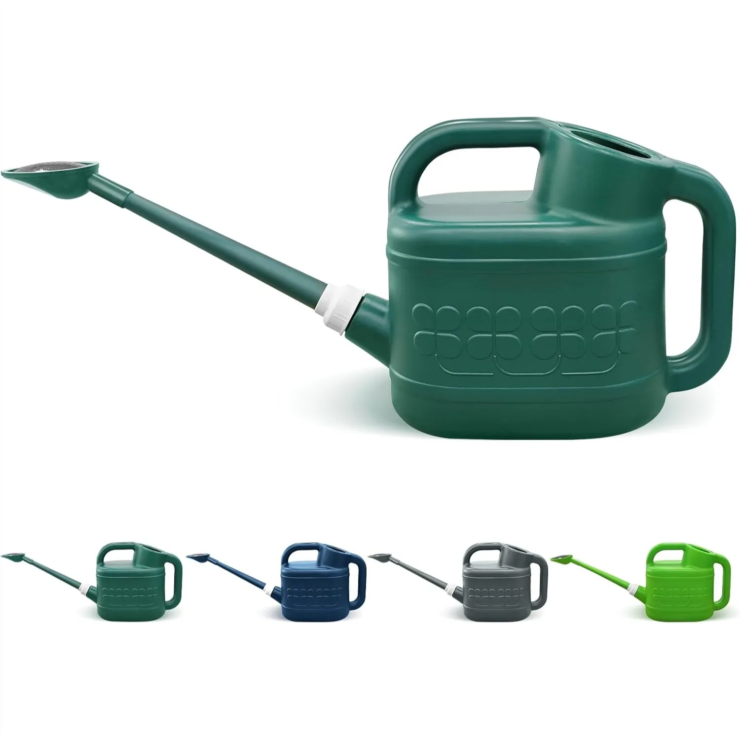 

2 Gallon Watering Can with Removable Long Spout and Stainless Steel Sprinkler Head, Large Plastic Watering Can for Garden Plants