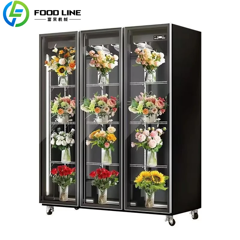 Flower Refrigeration Display Cabinet Flower Shop Refrigeration Cabinet Hitachi Compressor Motor Pump Soundproof Design Low Noise