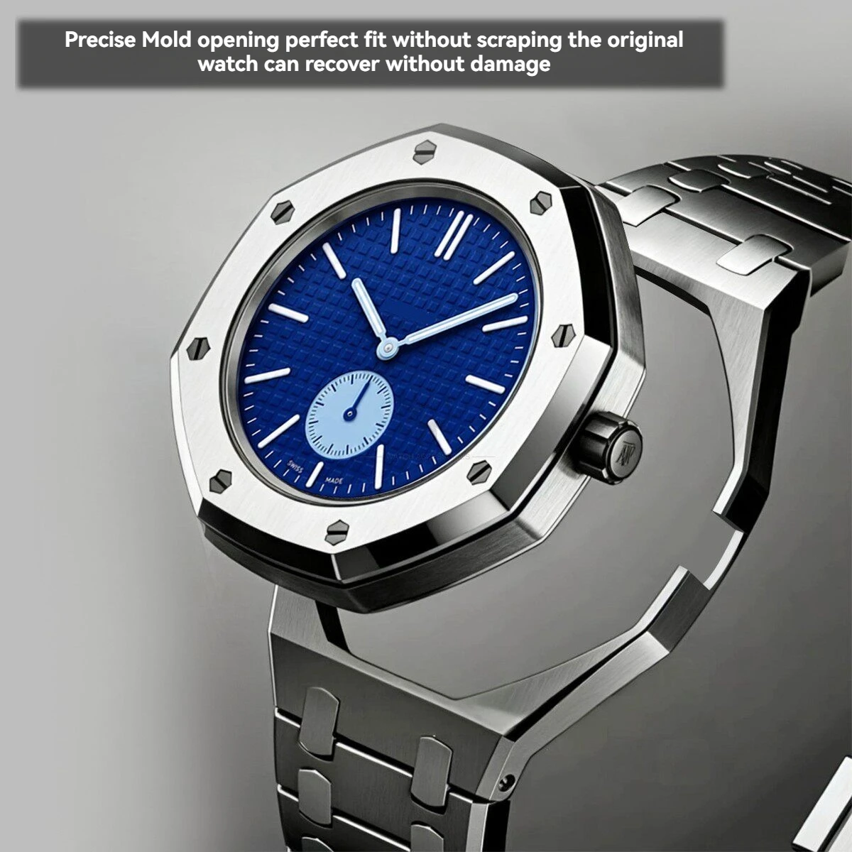 For AP Audemars Piguet Oak Tree x SWATCH Royal Pop Pocket Watch Series Steel Watch with Metal Case Integrated Modification Acces