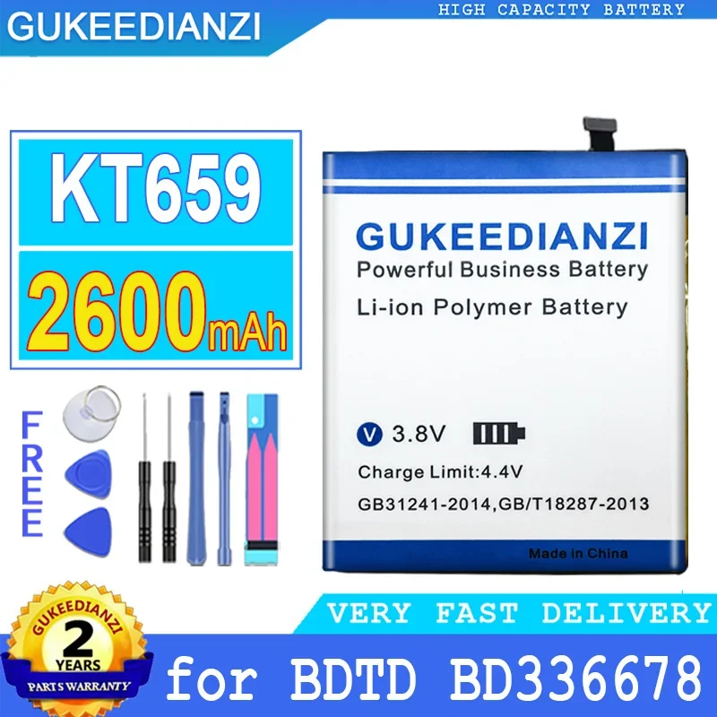 

GUKEEDIANZI Battery KT659 for BDTD BD336678, Big Power Battery, 2600mAh