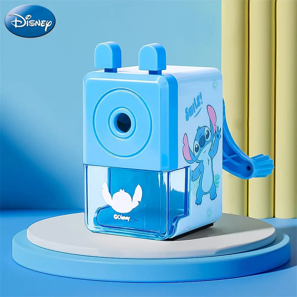1 Stück Disney offiziell lizenzierter Frozen Stitch Elsa Olaf Bleistiftspitzer, blau, niedliche Cartoon-Lernwerkzeuge, tragbares Schreibwarenzubehör