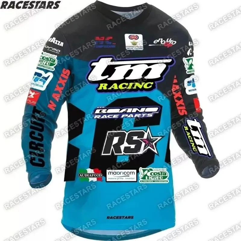 2026 Summer Men's Sunscreen Off Road Motorcycle Sportswear Tm Racing Long Sleeve Off Road Endurance Race Mountain Bike Shirt Top