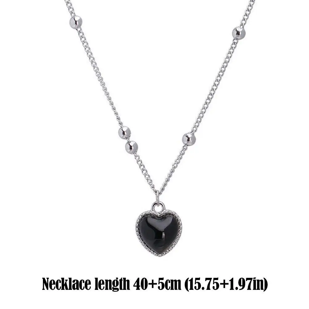 جديد الراقية لون الحلوى تغيير القلب قلادة قلادة التحكم في درجة الحرارة القلب الخوخ المختنق قلادة مجوهرات الحفلات للنساء