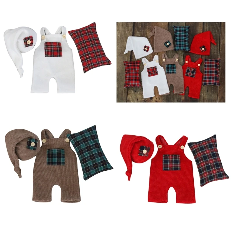 

Реквизит для фотосессии новорожденных, тюрбан, шляпа, комбинезон на подтяжках, брюки, подушка для позирования, костюм для костюм