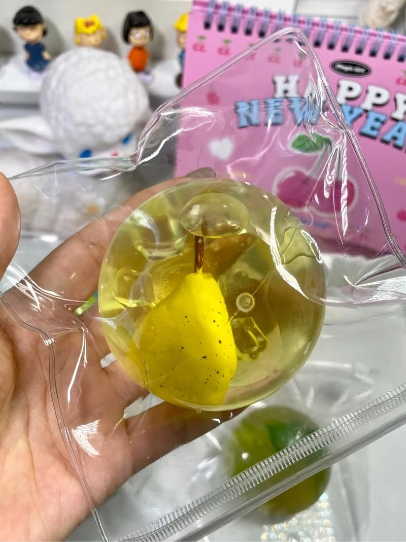 XiLing Shop Chiboki Original Summer Drink Series Jelly Handmade Squishy Ball Fast Rebound Fidget Pinch Toy