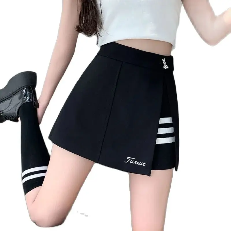 

치마바지 Korean High Waist A-line Short Skirt Women Golf Wear 2024 Autumn New Golf Skirt Fashion Mini Skirt Women's Golf Clothing 명품