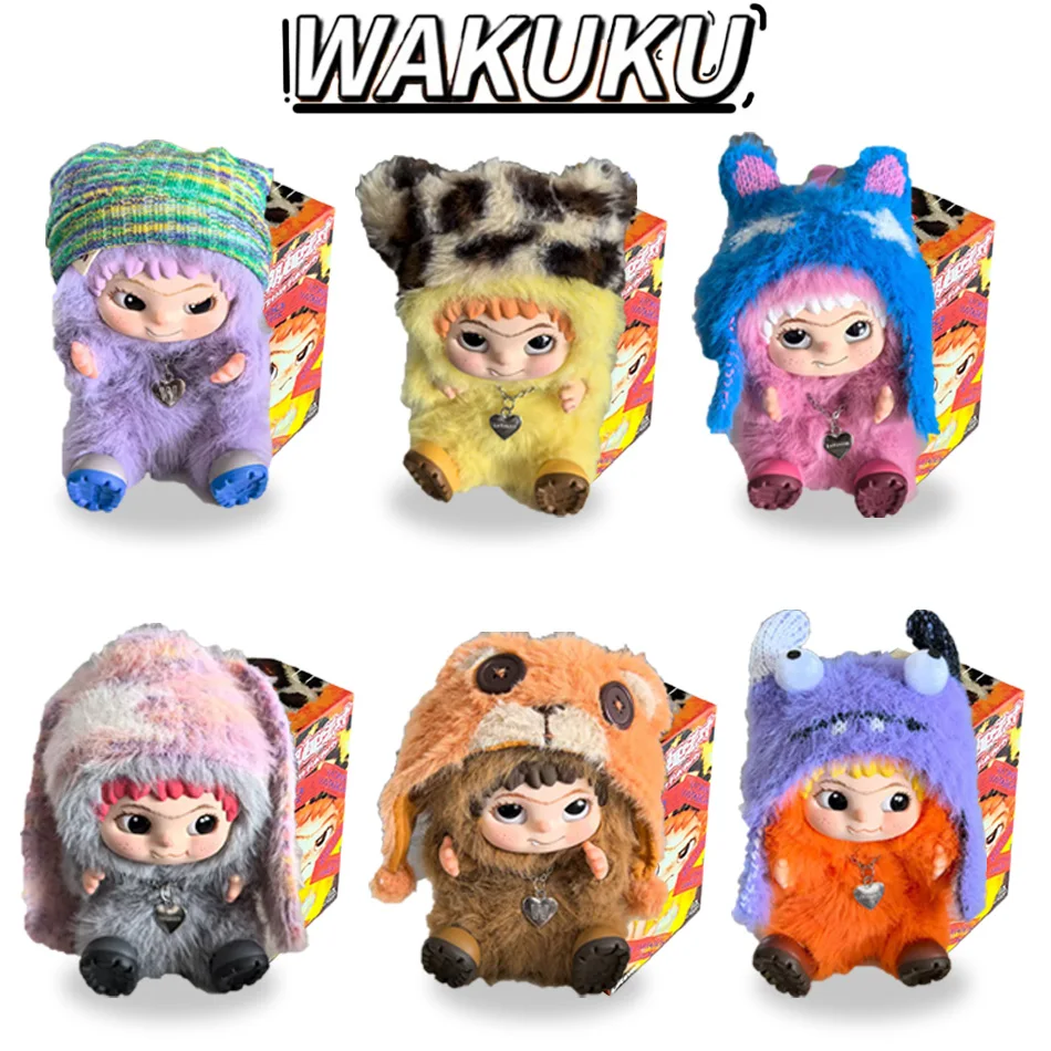 Letsvan 블라인드 박스 WAKUKU 신비한 가방 퍼지 트렌디 재미있는 파티 플러시 컬렉션 아이 장난감 인형 그림 장식 장식 깜짝 선물