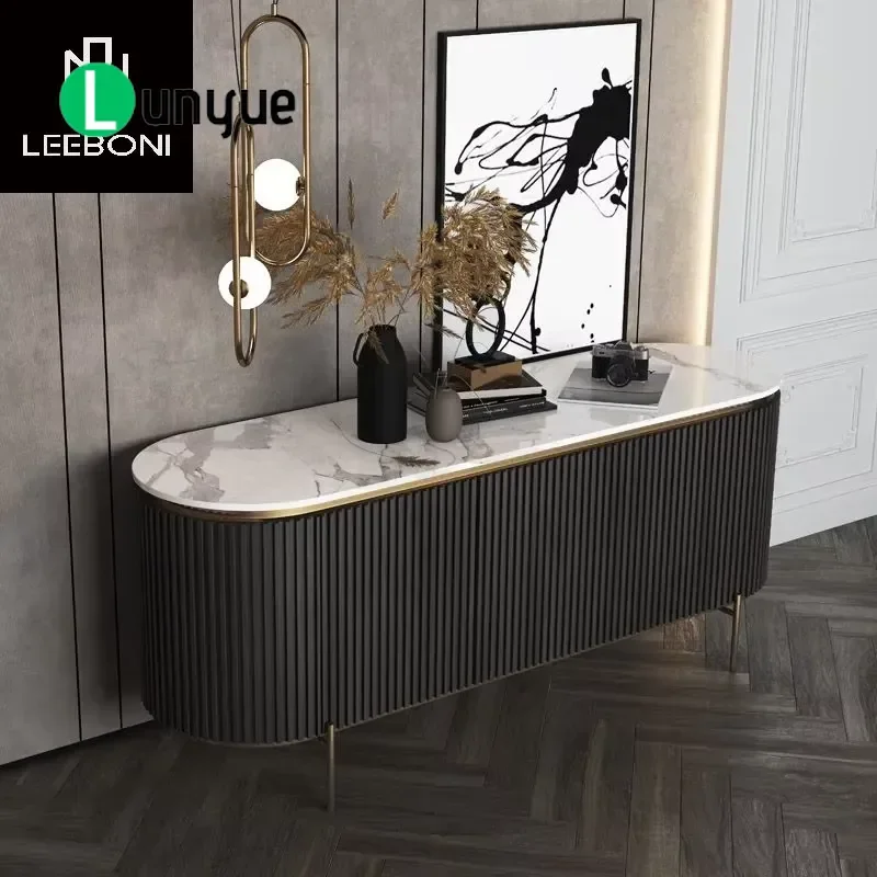Modern Luxury Dining Room Sideboard Buffet Cabinet Living Room Storage Console Table High Capacity Furniture Home Decor