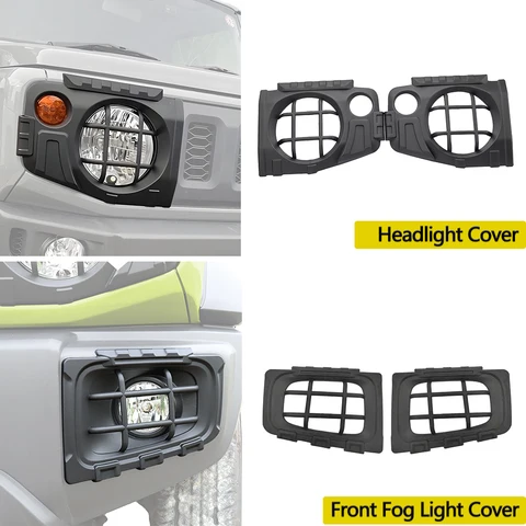 Защитные Накладки На Передние Противотуманные Фары Для Suzuki Jimny JB64 JB74 2019-2025, Черные, Из АБС-пластика, Декоративные