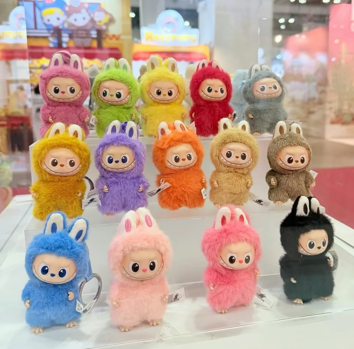 

Labubu Doll POPMART 100% Genuine Blind Box THE MONSTERS V4 Pin For Love Maracon Color Plush Toy Gifts Anime Figure Mystery Box