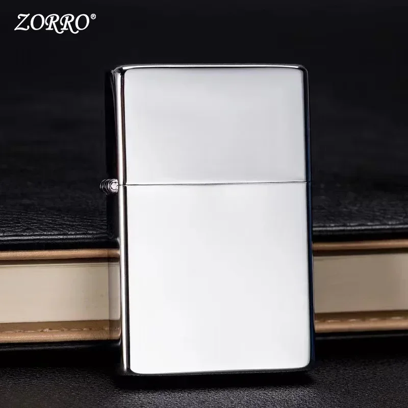 2025 Original ZORRO Kerosene Lighter Retro Creative Pure Copper Shell Windproof Brass Cigarette Gasoline Engine Smoking Gift Box