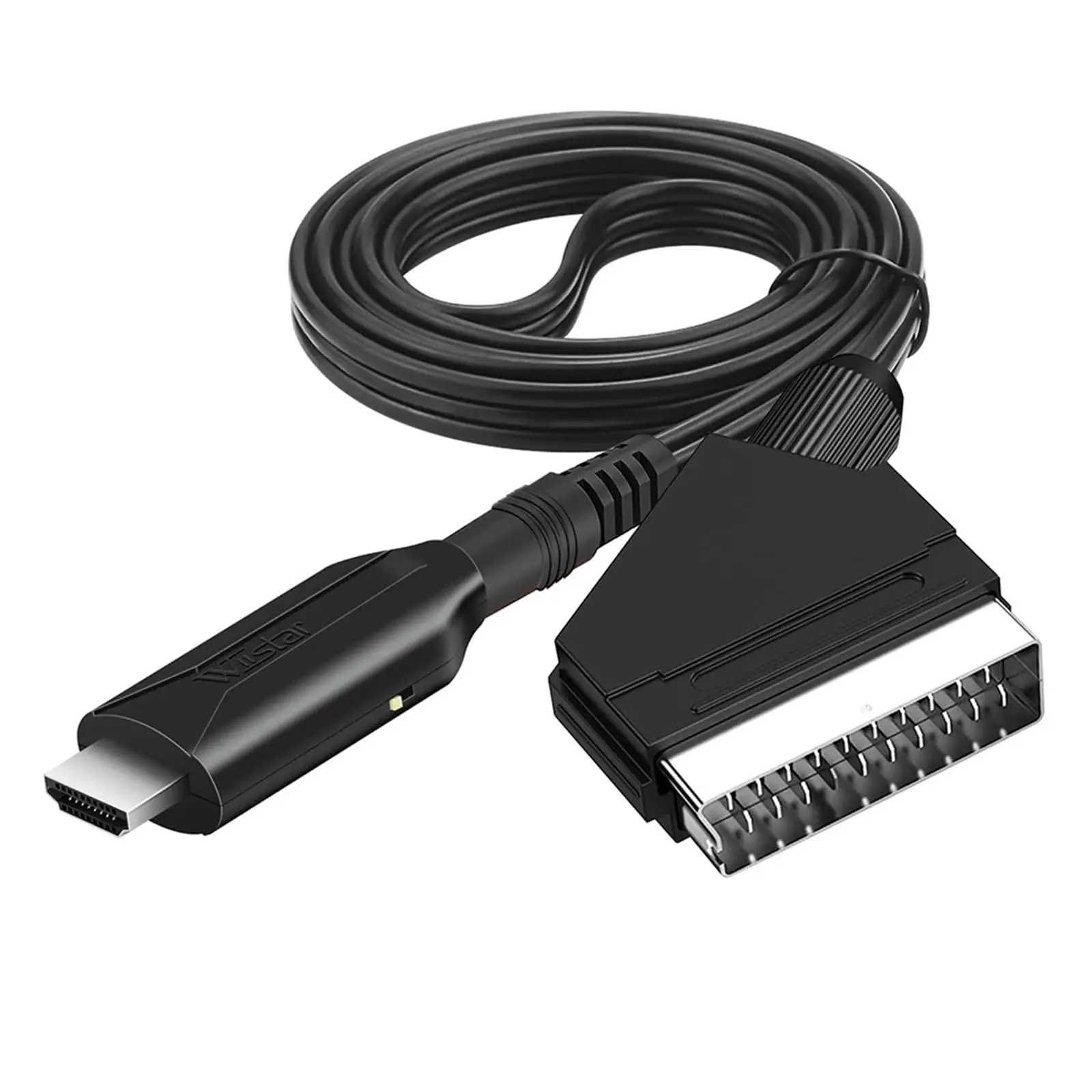 SCART to HDMI Converter Cable Video & Audio Adapter Support 720P 1080P Switch for HDTV DVD SCART in HDMI out