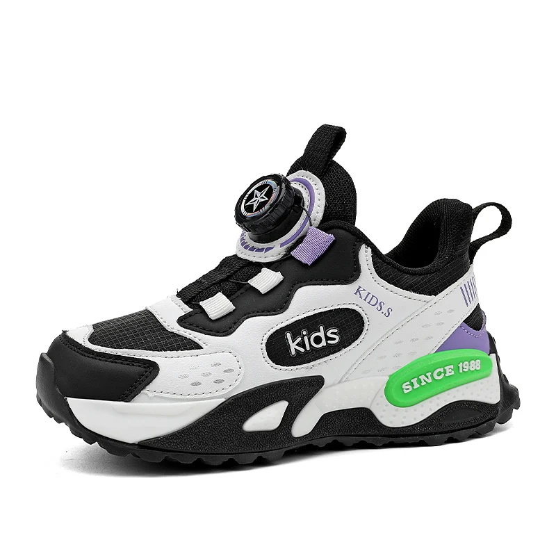 Sepatu Sneaker Anak Laki-laki Mewah Original Musim Gugur Lembut Anti-selip Sepatu Sekolah Lari Anak Usia 4 Sampai 12 Tahun Sepatu Olahraga Anak Laki-laki