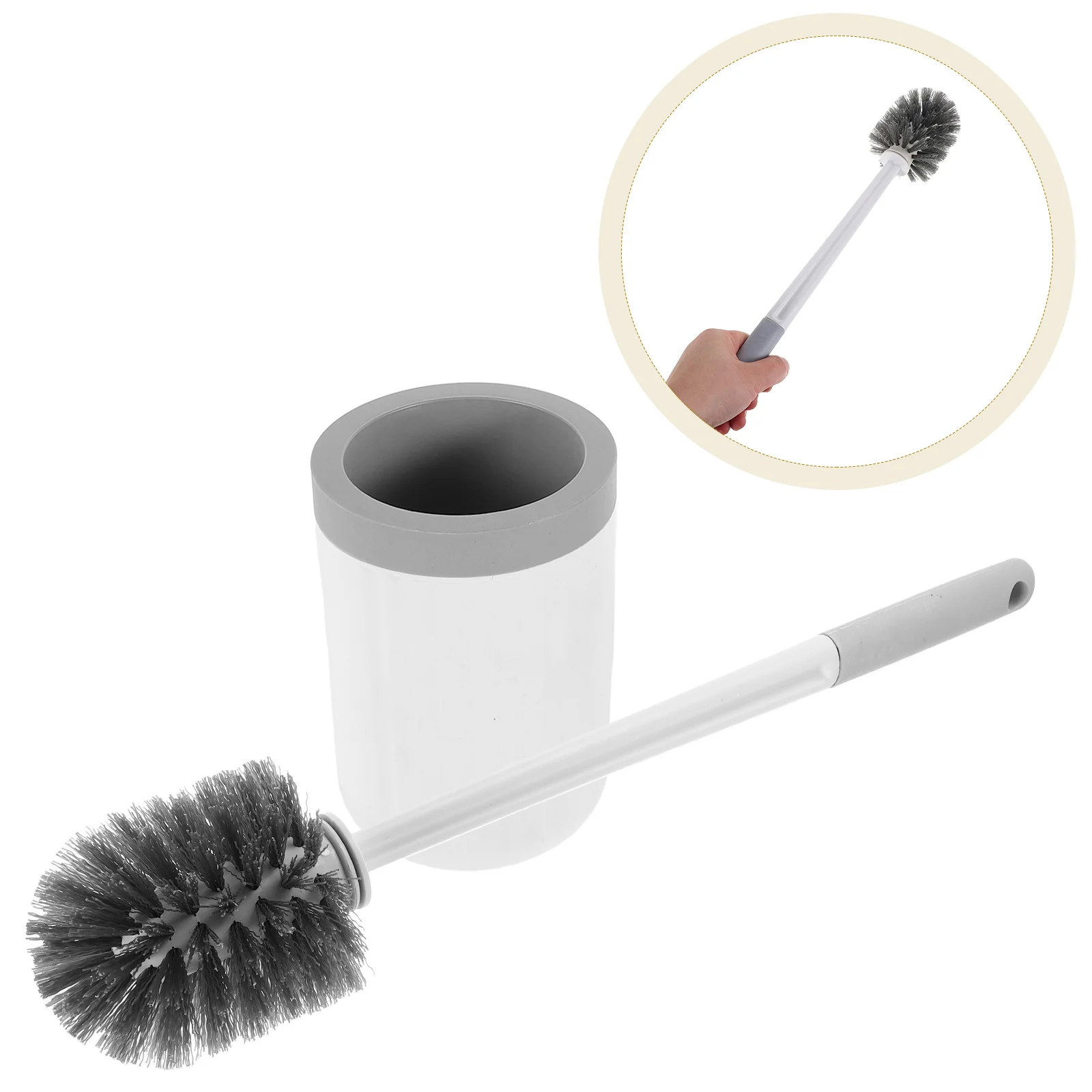 

Toilet Brush Bathroom Floor Scrub for Plastic Brushes Wall Scrubber Cleaning Replacement with Long Handle Bowl
