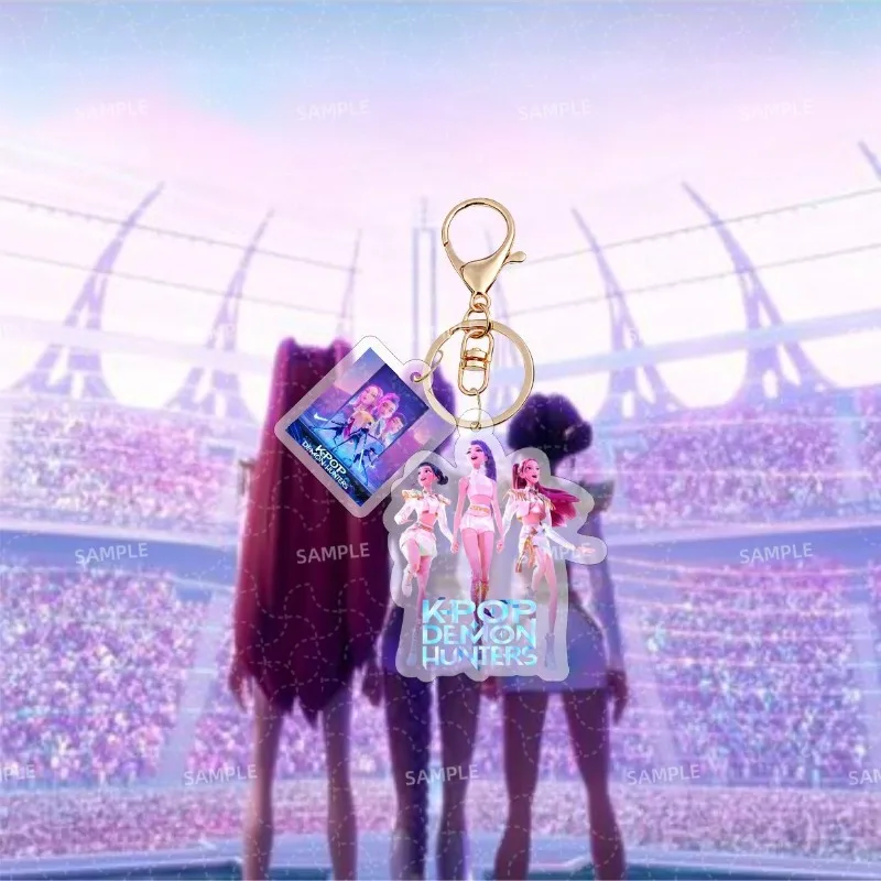 KPOP DEMON HUNTERS Acryl Schlüsselanhänger Anhänger Zubehör Schmuck Sternperipherie