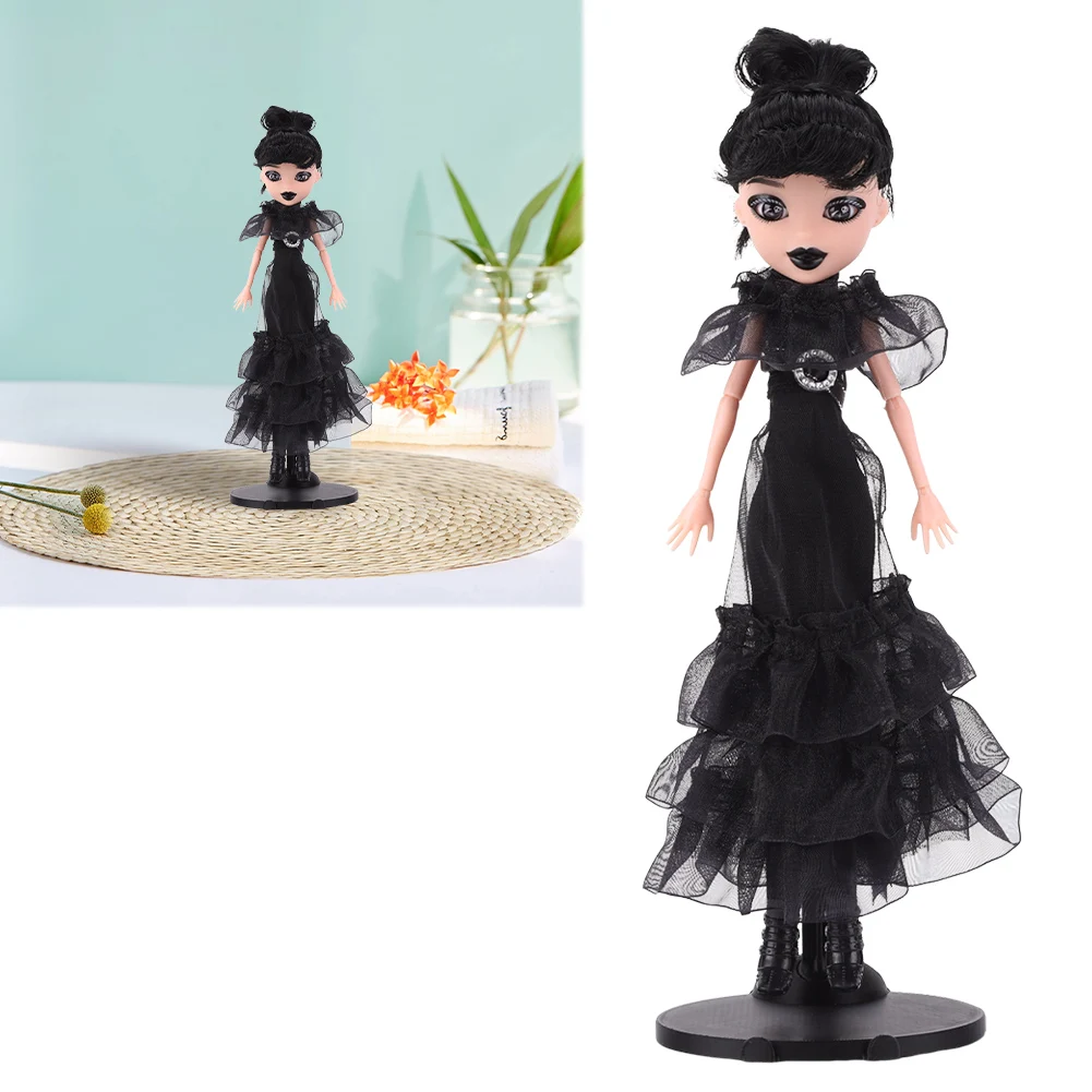 

Wednesday Doll in Black Gothic Gown Wednesday Collectible Inspired by Dance Scene Wednesday Addams Dolls