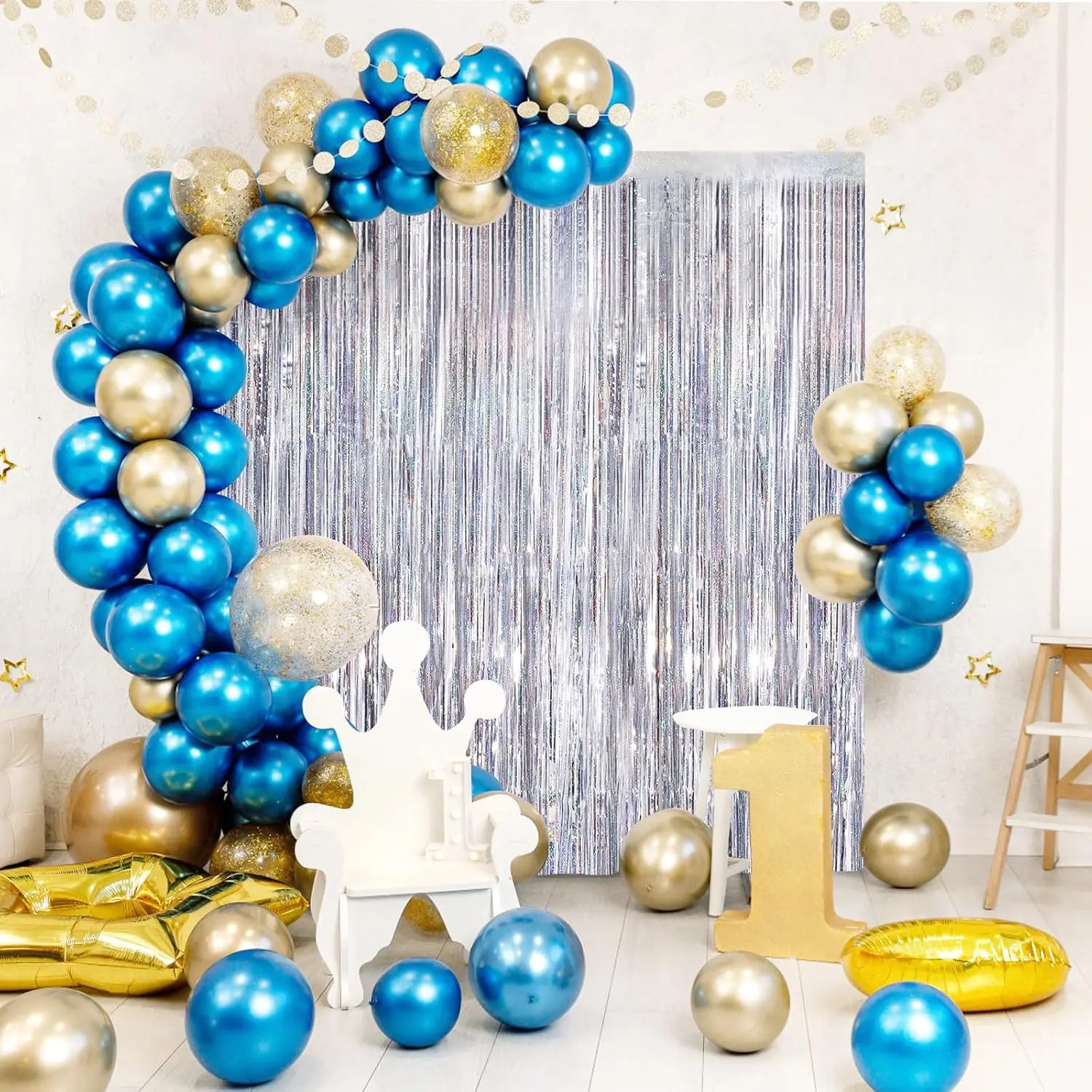 3 قطع 2 م ستائر شرابة، ستائر حرير المطر من رقائق القصدير، حفلات أعياد الميلاد، حفلات الزفاف، الأولاد والبنات، ديكورات كشف الجنس #6