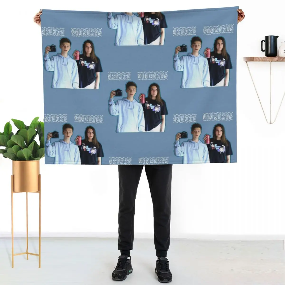Sinjin Drowning Throw Blanket Plaid Blankets For Sofas Beautifuls Nap Thermal wednesday Blankets