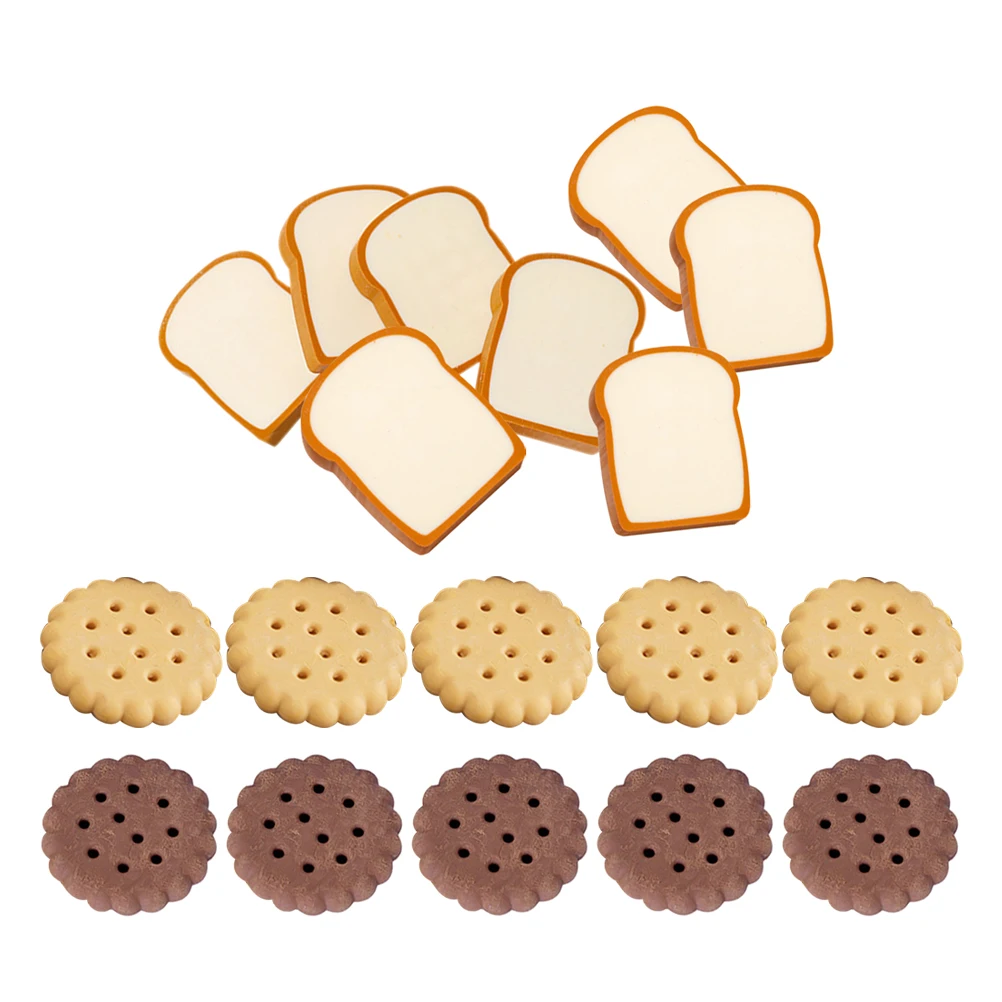

1 set 1 Set Food Shape Rubber Pencil Biscuit Toast Erasers Long Lasting Classroom Rewards Party Favors Holiday Decorations Kids