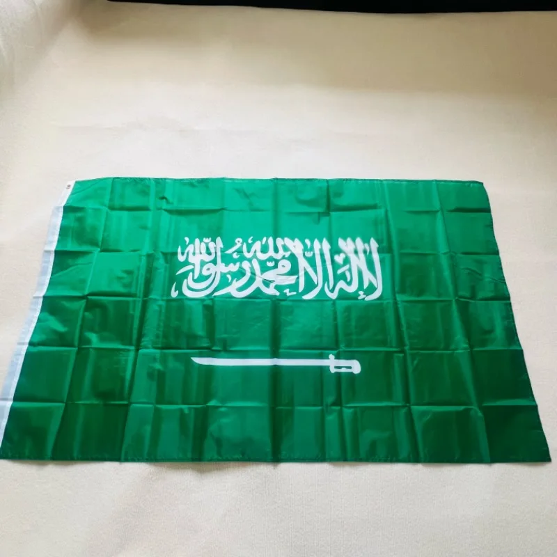 YIXIN Flag Saudi Arabia flag 90x150cm Hanging Polyester Saudi Arabia National flag Banner For Decoration