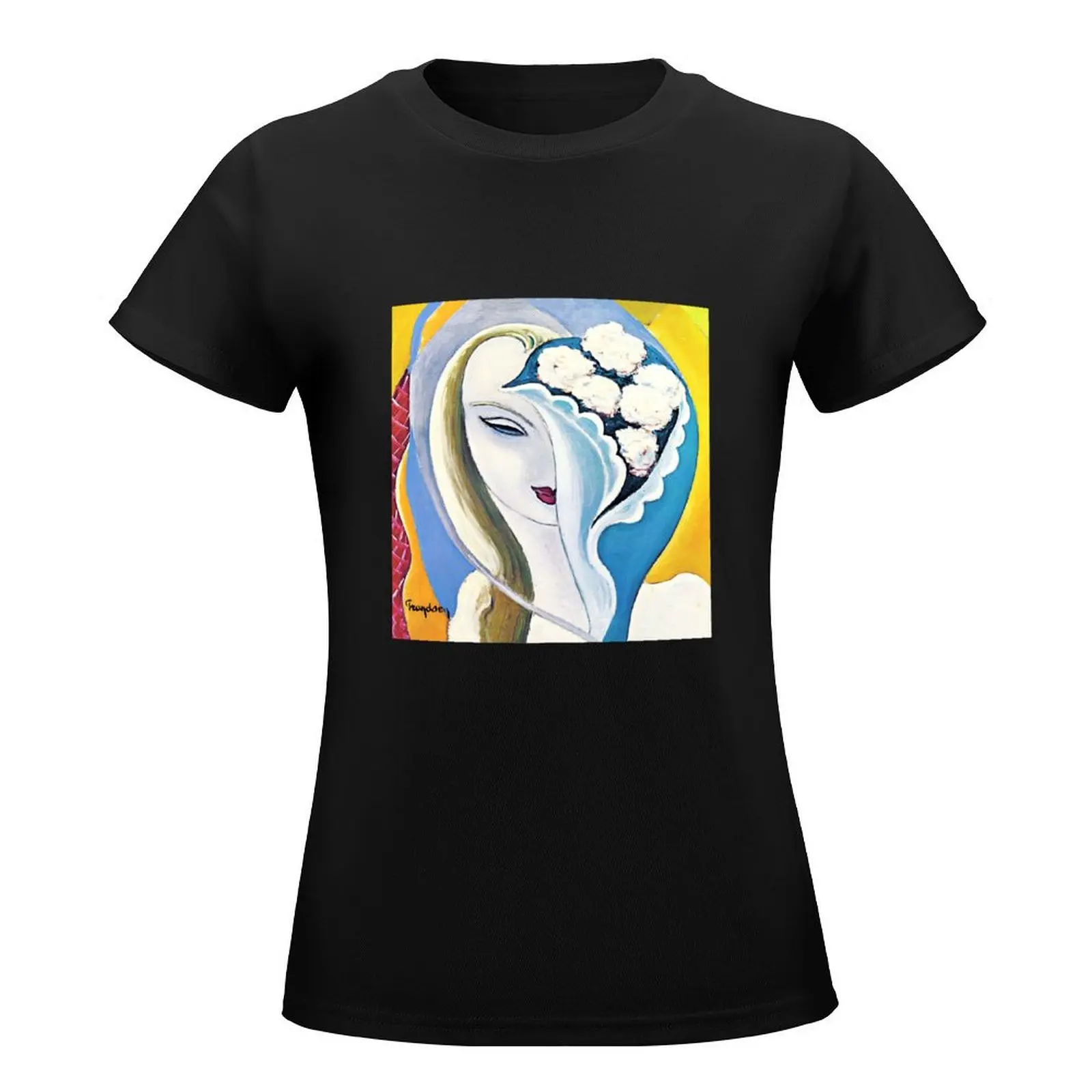 Layla T-Shirt aesthetic clothes tops graphics black t-shirts for Women