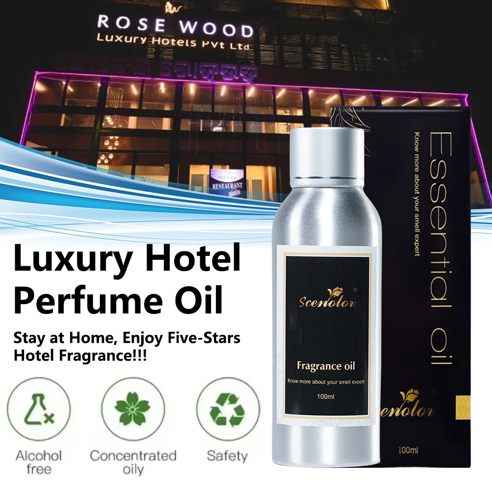 100% Natural Plant Essential Oils Luxury Rose Wood Hotel Collections Perfume Oils Electric Diffuser Refill Waterless Aroma Oil