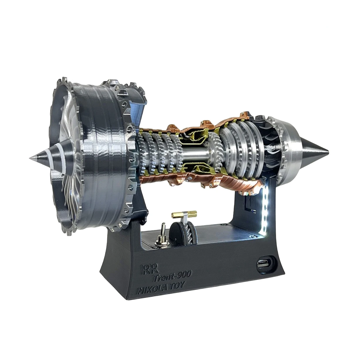 

25cm High Precision Simulation Turbofan Engine Engine Model Toys Aviation Fan Collectibles Static Display Ornaments Gifts