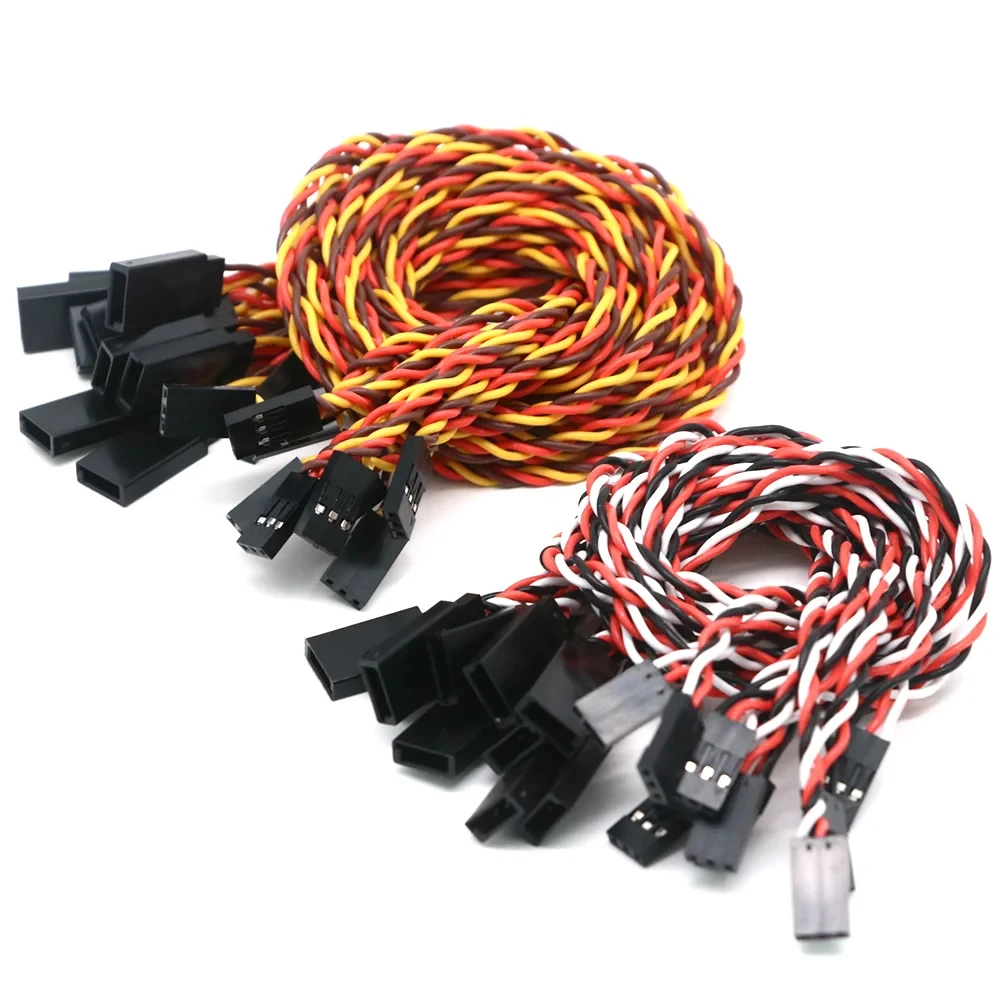 10pcs 10/15/30/50/100cm Servo Extension Cable 30 / 60coreFor Futaba JR Anti-interference Servo For RC Helicopter Part