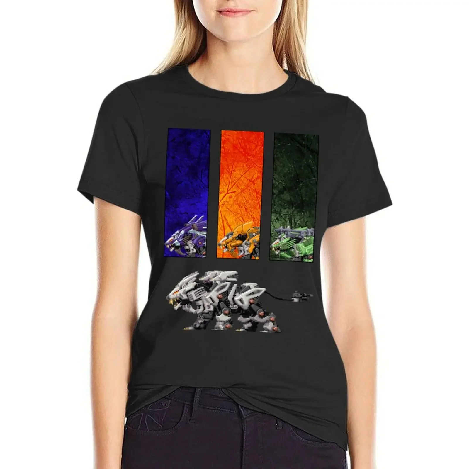 

Liger Zero + CAS T-Shirt graphics vintage clothes new edition kawaii clothes t-shirts for Women graphic tees