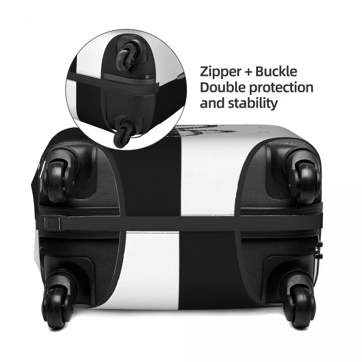 Custom Music Musical Notes Luggage Cover Protector Fashion Travel Suitcase Protective Cover for 18-32 Inch