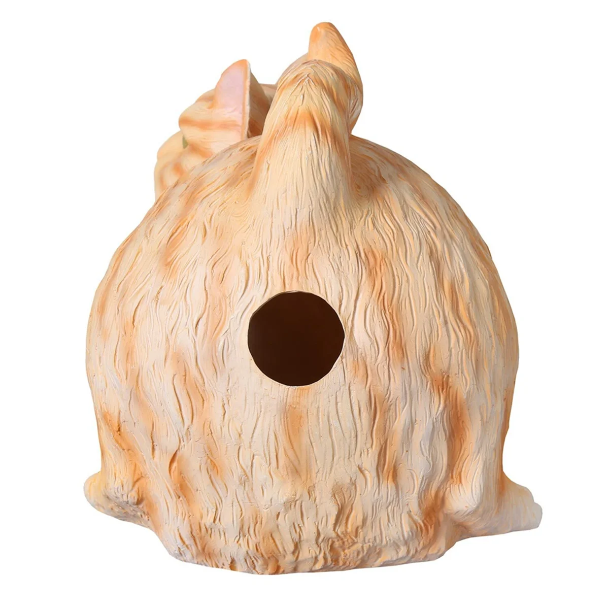 Soporte para pañuelos de trasero de gato, cubierta cuadrada para caja de pañuelos de gato tabido naranja, bonitos accesorios de baño, dispensador de pañuelos de resina