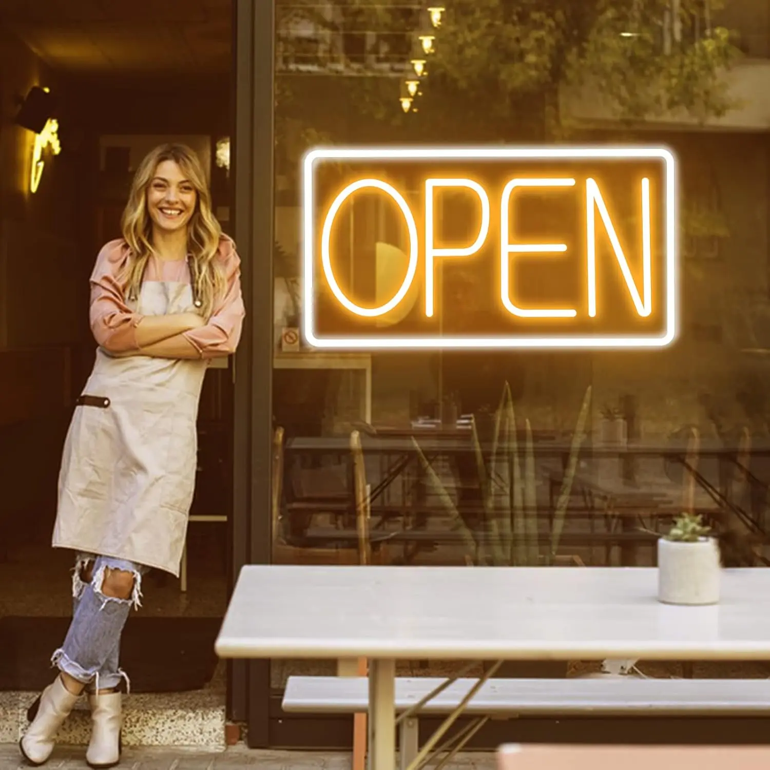 Custom Neon Open Signs for Business Bright LED Electric Light Up Window Glass Door Shop Store Bar Salon Cafes Restaurant Pubs