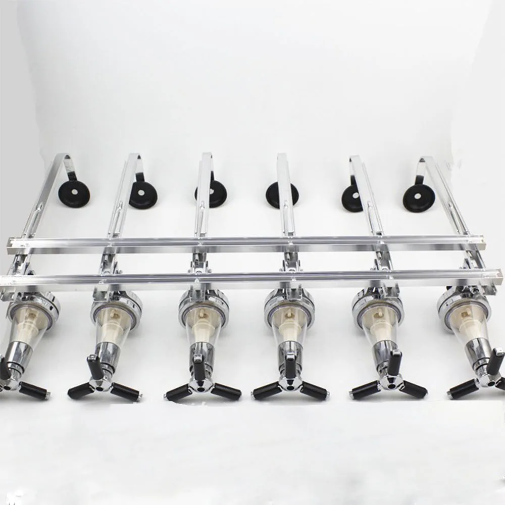 Wall-mounted alcohol dispenser,6 bottles of alcohol dispenser, bar cocktail mixer rack.