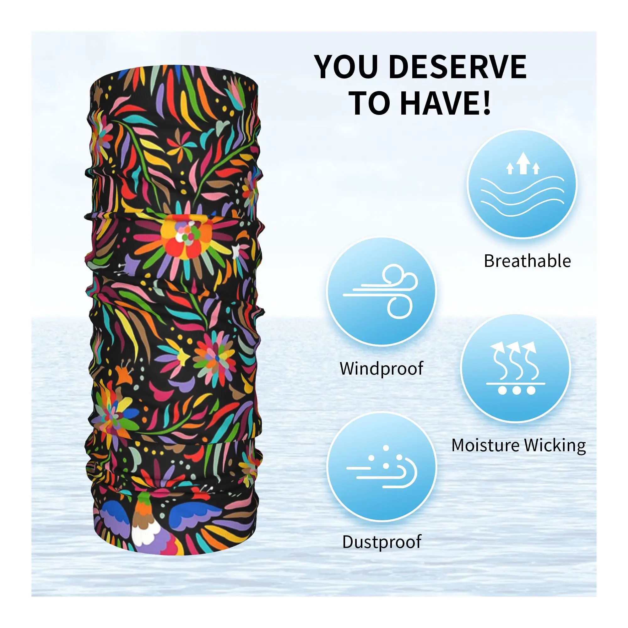 التقليدية المكسيكية الملونة باندانا الرقبة الجراب قناع مطبوع وشاح دافئ عقال ركوب للرجال النساء الكبار تنفس