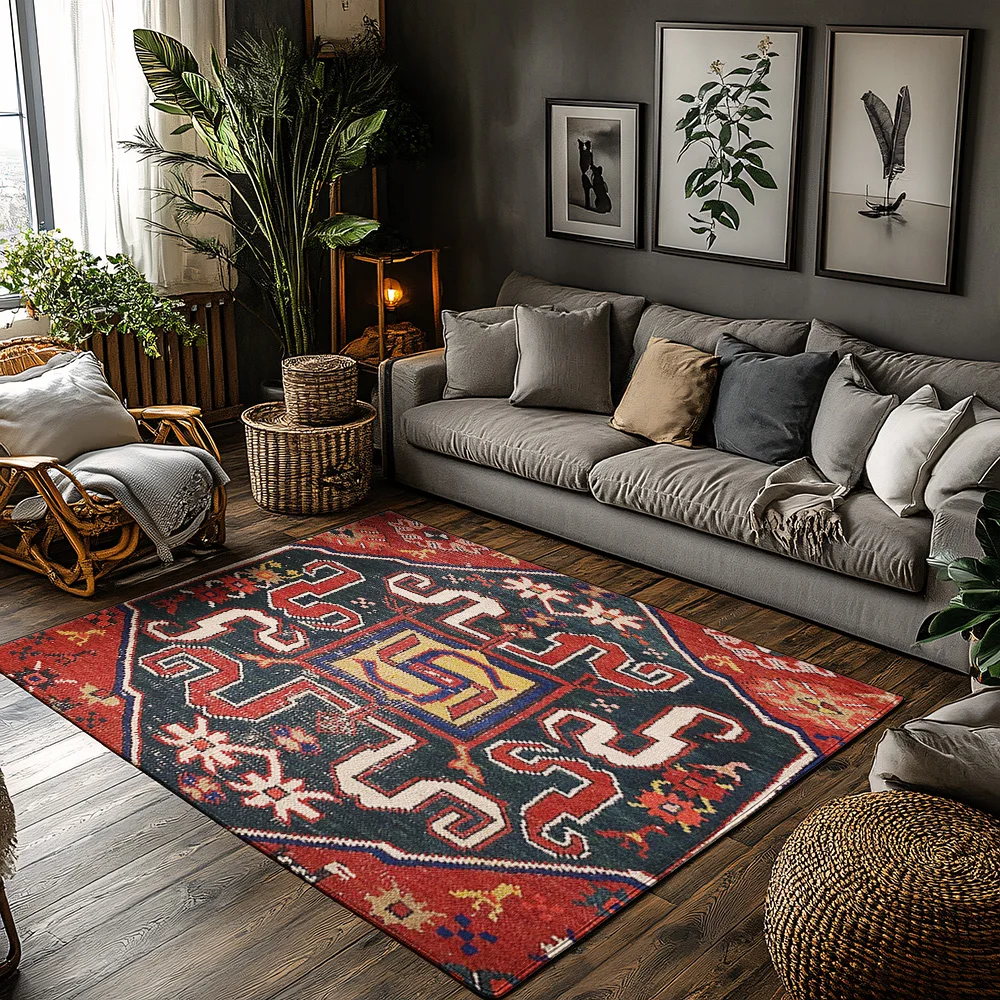 Vintage Persian Carpet Rug Bohemian Floor Mat Living Room Decor Area Rugs Non-Slip Home Decor Turkish Kilim Runner Rugs