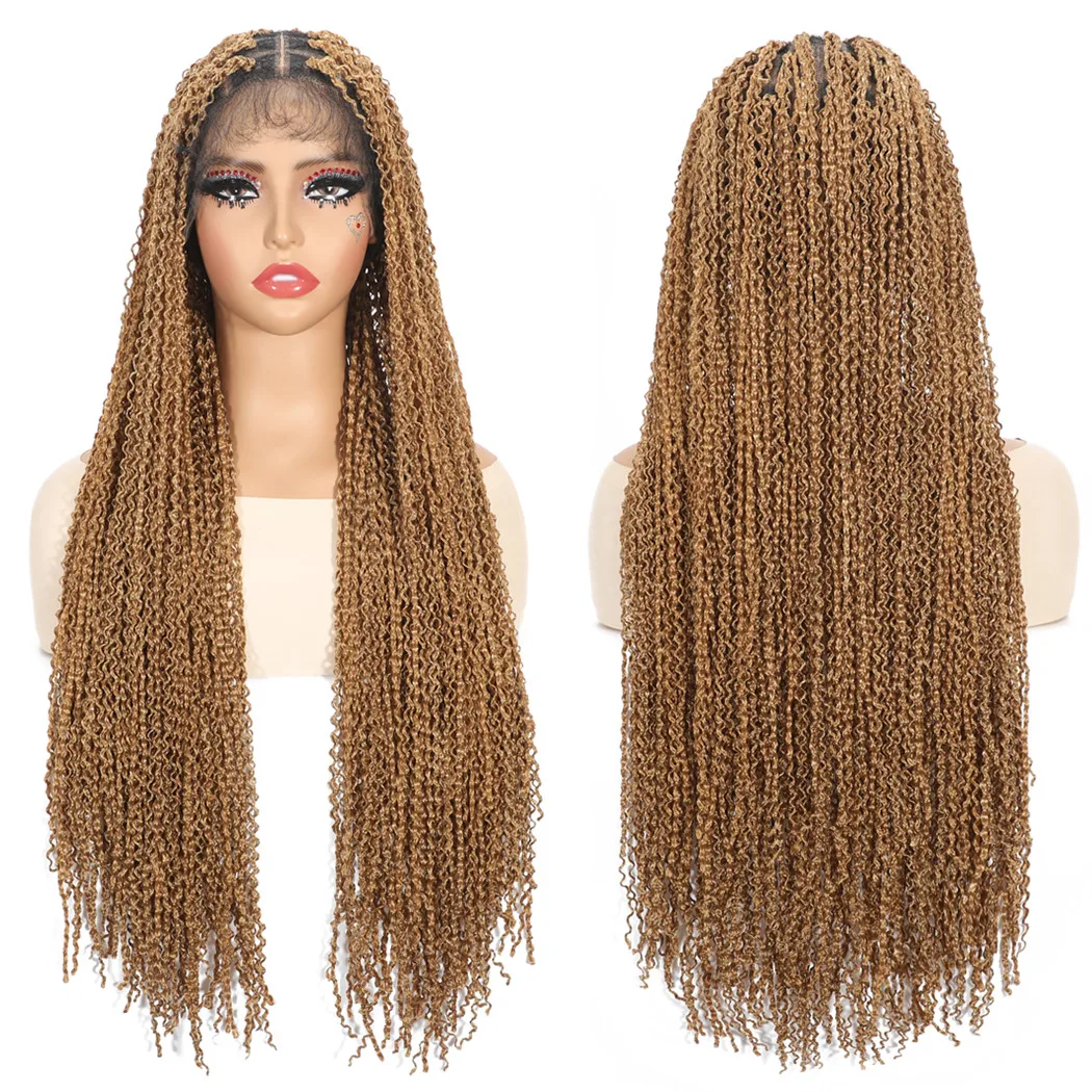 黒人女性用フルレースウィッグ ロングカーリーブレイドウィッグ 人工毛 カラー27 #   613 #   合成ウィッグ 女性用 日常使い ベビーヘア付き