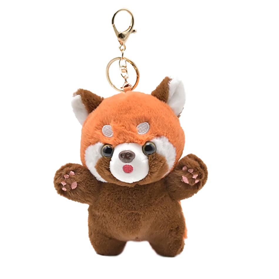 Esplosioni Simpatico piccolo procione Cartone animato piccolo panda Peluche Portachiavi Zaino Ciondolo decorativo Regalo di compleanno per bambini.
