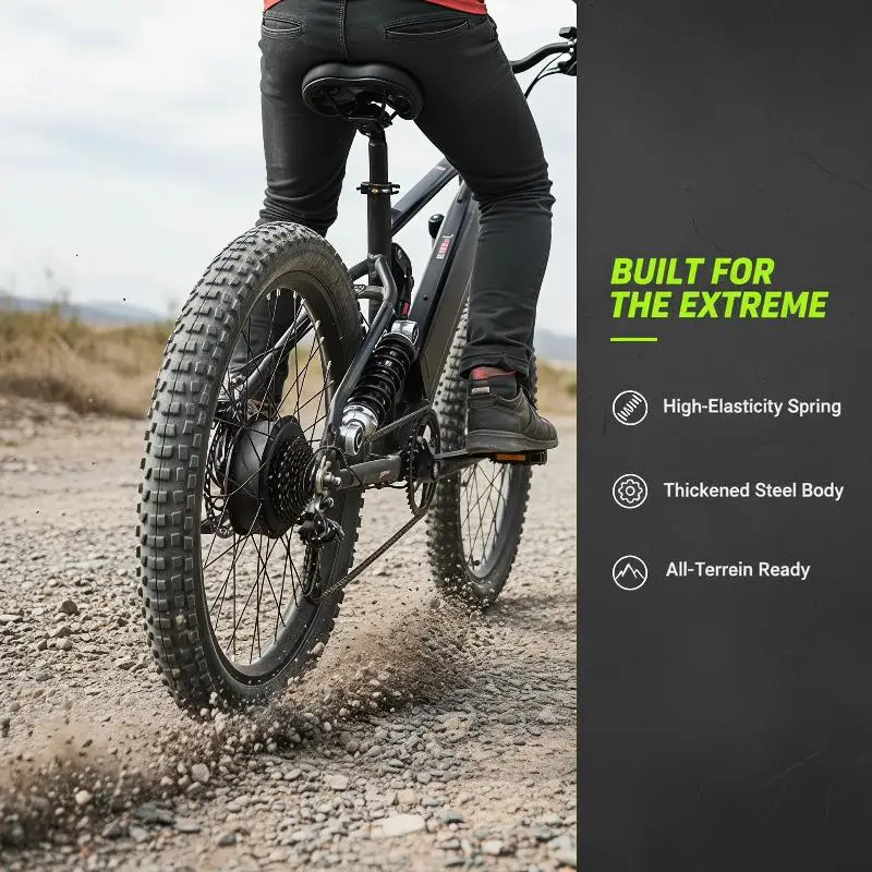 E-Bike Refitting Spring Shock Absorber 2Pcs 16/18/20cm Universal Fit for Mountain Off-Road Bicycle Upgrade