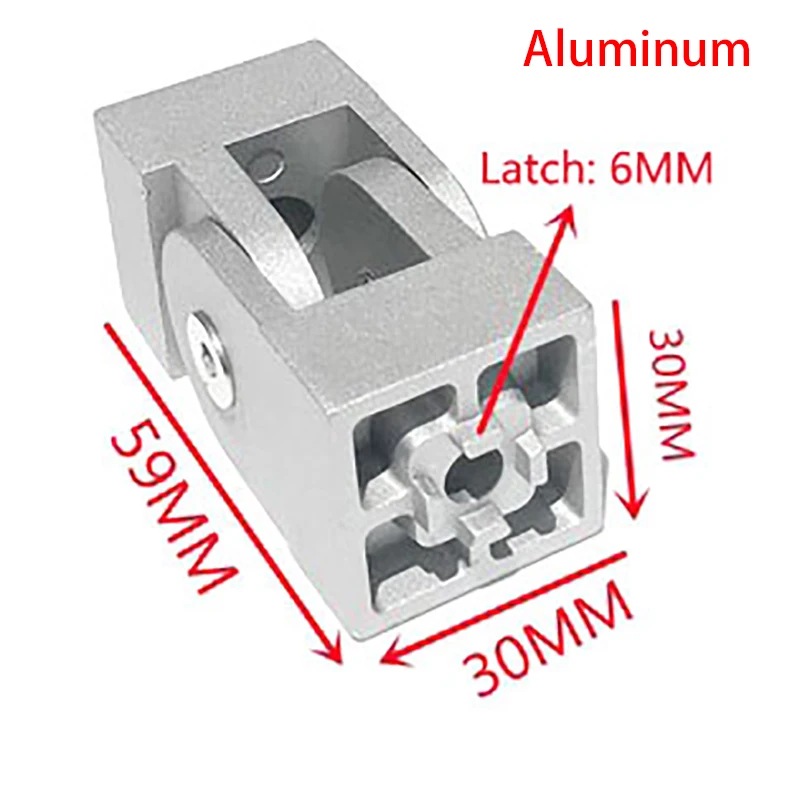 1PCS Fittings Right Angle Flexible Pivot Joint Connector 2020/3030/4040 Zinc Alloy/Aluminum Profile Living Hinge