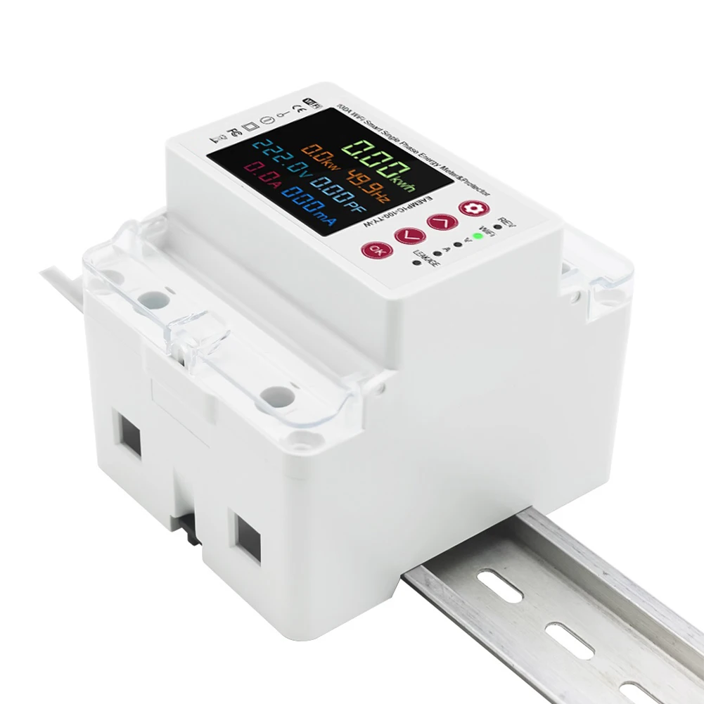 

Home Automation White Energy Power Meter Adaptable Voltage Operation Bi-Directional Meter Remote Control Capability