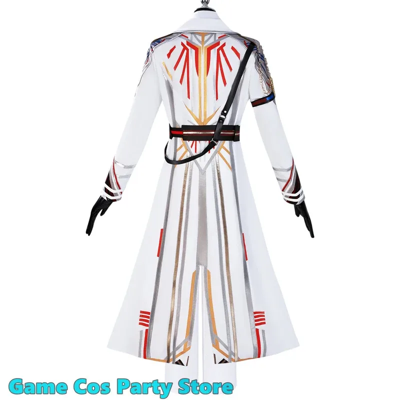 Anime Game Love and Deepspace Cosplay Costumes Caleb Black White Jacket Shirt Pants Hat Gloves Accessories Halloween Wig n.k.