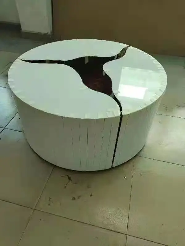 طاولات شاي مستطيلة مكونة من 3 قطع لغرفة المعيشة في الأماكن المغلقة مع مجموعة طاولة جانبية نهائية وطاولات قهوة معكوسة #3